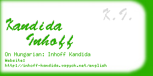 kandida inhoff business card